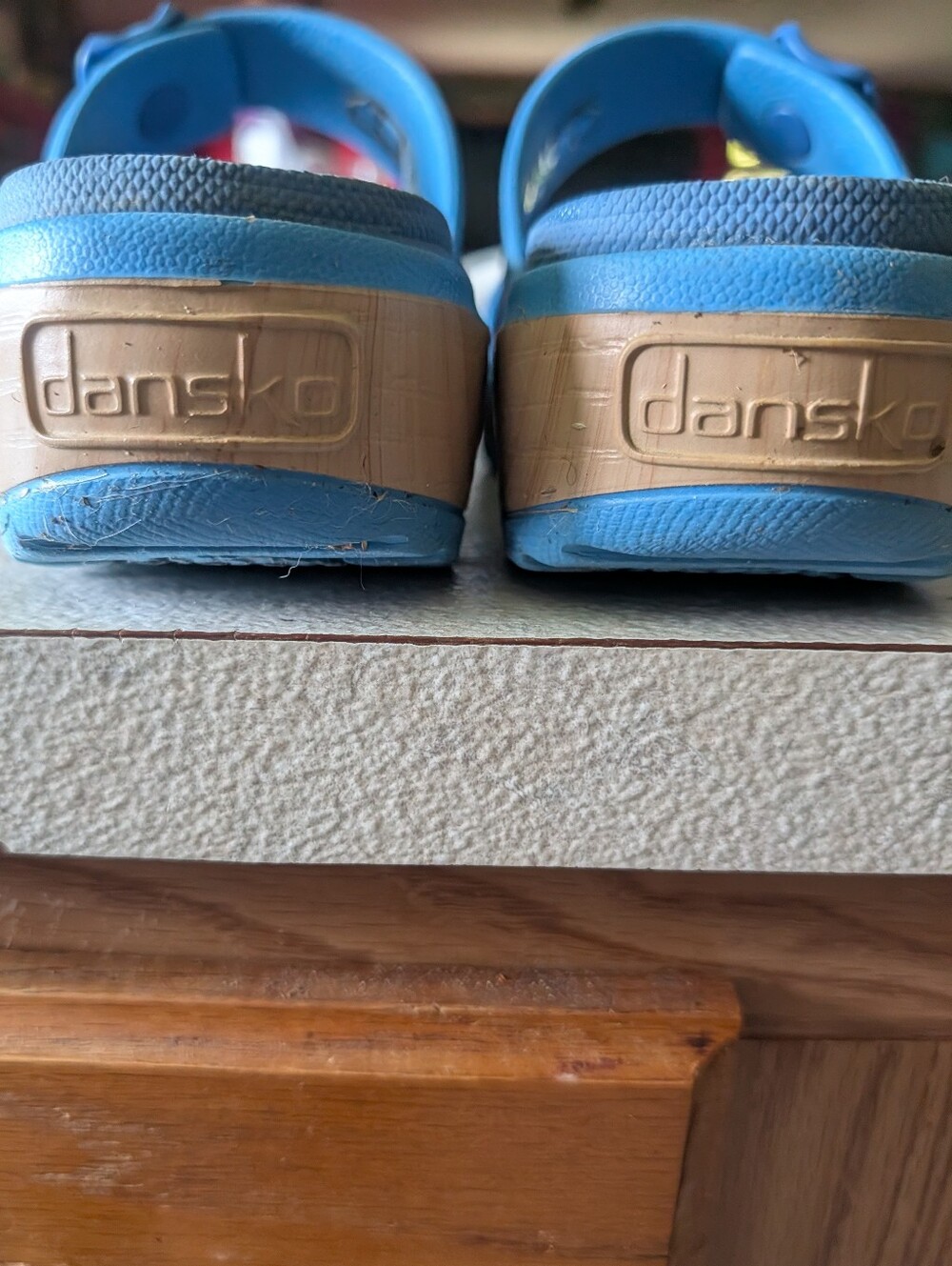 Dansko Kandi Blue Double-Buckle Slide Sandals for Women - Picture 2 of 5
